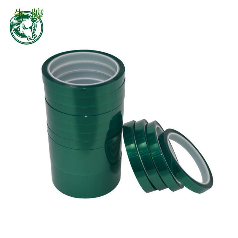 Bande verte verte auto-adhésive à hautes températures d'ANIMAL FAMILIER avec l'adhésif de silicone pour la protection contre la chaleur de 180degrees et le masquage de peinture de jet de poudre